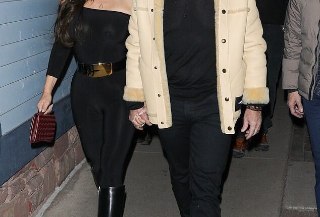 Lauren Sanchez didn't seem to mind the cold as she stepped out in a semi-sheer ensemble in Aspen, Colorado, with her husband Jeff Bezos on Tuesday