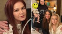 Lisa Marie Presley's twin daughters pose with sister Riley Keough, grandma Priscilla in rare family photo