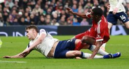 Alexander Isak has suffered a fractured leg after Micky van de Ven's challenge on him