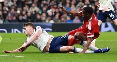 Alexander Isak has suffered a fractured leg after Micky van de Ven's challenge on him