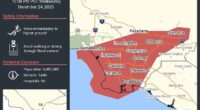 Los Angeles is expected to be especially hard hit by the incoming winter storms, with a severe flood warning in place for the area until 12pm on Wednesday. Hundreds of residents in at-risk neighborhoods have been warned to 'immediately move to higher ground'