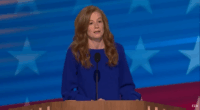 McMorrow speaking at the DNC Convention.