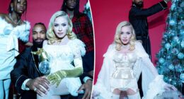 Madonna poses for Christmas lingerie photo shoot with daughters, boyfriend