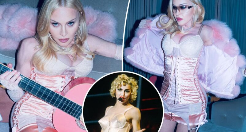 Madonna wears pink satin corset on Instagram, throwing it back to her ‘90s ‘Blond Ambition’ era