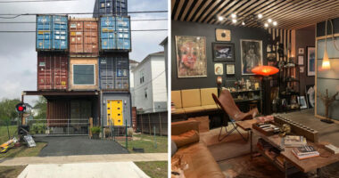 Man Uses 11 Shipping Containers To Build His 2,500 Square Foot Dream House, And The Inside Looks Amazing