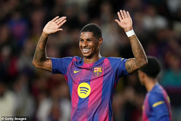 Rashford, who joined Barcelona on loan from his childhood club Manchester United at the beginning of the season has scored seven times and notched up 11 assists in 24 appearances