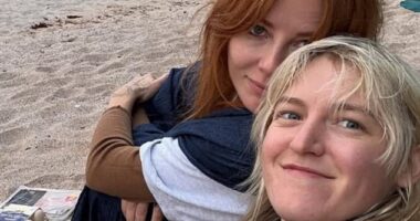 Lady Caroline, 41, (left) is engaged to Biba Thomas, 29, (right) who has made music videos for global stars including Calvin Harris and Sam Fender