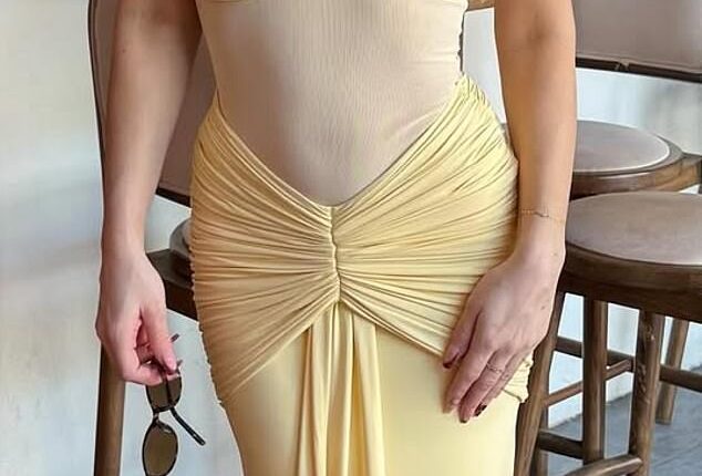 It seems Jessika Power may have eaten something that didn't quite agree with her over the festive period