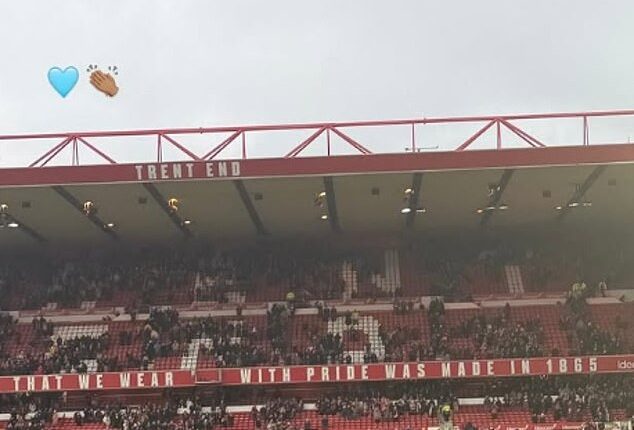 Maya Jama shared this image on her Instagram story after watching boyfriend Ruben Dias