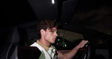 Footage shared by Clavicular, whose real name is Braden, (pictured) shared on December 24 showed an individual lying in front of the windshield of his car