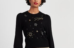 Constellation gold-embroidered sweater from Chinti & Parker (now £97.50)