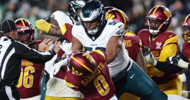 NFL Fines Eagles OL Tyler Steen After Fight vs. Commanders