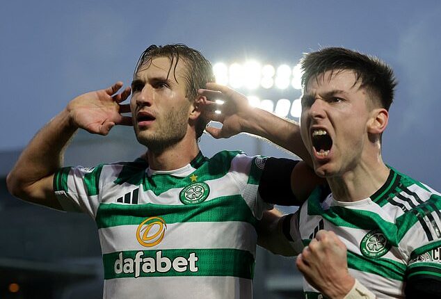 Swedish midfielder Benjamin Nygren scored twice in Celtic's 4-2 victory over Livingston