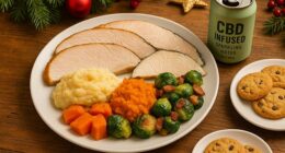 Shown above is an AI-generated image of a Christmas meal that may be eaten by biohacker Amie Hornaman