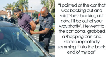 Parking Lot Psycho Attacks Man’s Car With A Shopping Cart Because He Couldn’t Wait 30 Seconds
