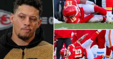 Patrick Mahomes vows to return ‘stronger than ever’ after suffering playoff-ending knee injury