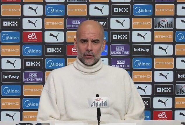 Pep Guardiola clashed with a Sky Sports reporter during the Man City's boss' latest press conference
