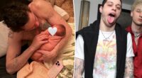 Pete Davidson shows off tattoo removal journey in shirtless photo with newborn daughter