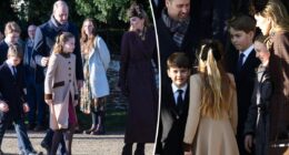 Prince William and Kate Middleton’s kids bundle up for royal Christmas Day church service