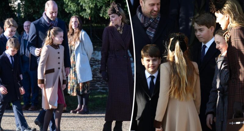 Prince William and Kate Middleton’s kids bundle up for royal Christmas Day church service