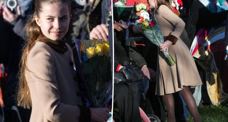 Princess Charlotte poses for fan selfies during Christmas Day walk