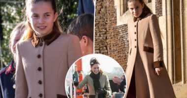 Princess Charlotte wears replica of Kate Middleton’s coat from her first royal engagement in 2011