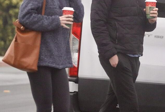 Jake Reiner, Rob and Michele Reiner's older son, is pictured for the first time since the tragic murders of his parents, while grabbing coffee with his girlfriend Maria Gilfillan in California on Tuesday