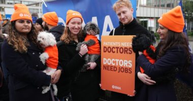 Resident doctors say ‘the system is breaking’ as they begin five-day strike over jobs and pay row