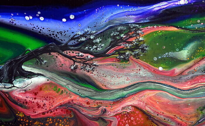 Resilience In Every Color: My Dramatic Rainbow Fluid Art