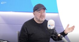 Ricky Gervaishas insisted he will never be cancelled and free speech is 'the most important human right there is' on Capital Breakfast on Friday