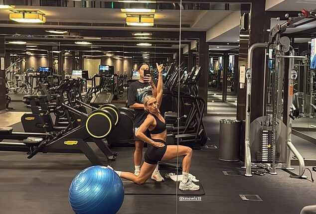 Sam Kerrhas joked that today is the ‘last day she has to hear about the wedding shred’ as she posted a snap of herself and soon-to-be wife Kristie Mewis in the gym ahead of their big day