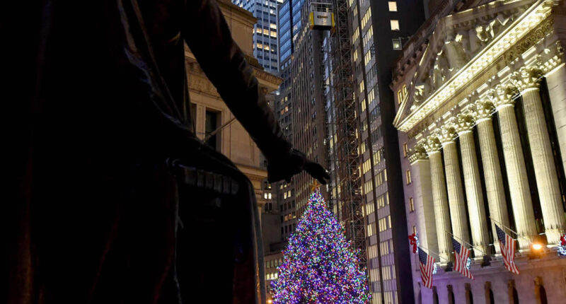 S&P 500 hits record high on Christmas Eve for first time in more than a decade