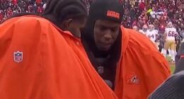 Jerry Jeudy and Shedeur Sanders had a heated conversation on Sunday afternoon