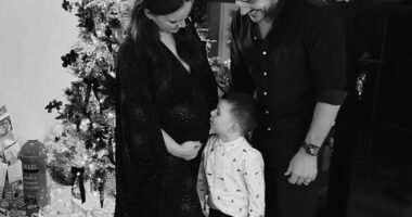 Steps star Lee Latchford-Evans, 50, has revealed his wife Kerry-Lucy is pregnant with their second child (pictured with their son Leo)