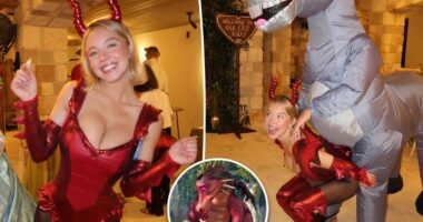 Sydney Sweeney dresses up a sexy dragon in 'Shrek'-themed Friendsiving