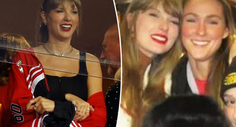 Taylor Swift adorably holds Kylie Kelce's daughter at Chiefs vs. Chargers game during birthday weekend