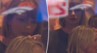 Taylor Swift bites her nails in nerve-wracking final moments of fiancé Travis Kelce's Chiefs game