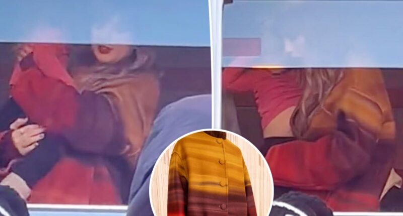 Taylor Swift wears colorful Ulla Johnson coat at Chiefs vs. Chargers game