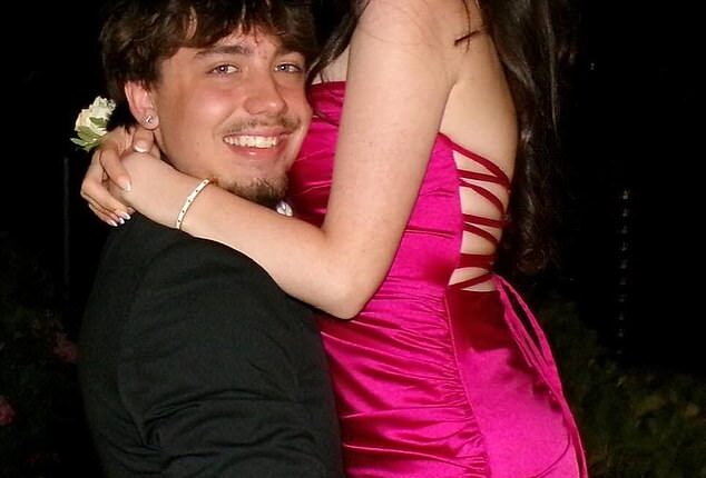 Austin Lynch allegedly shot dead his ballerina ex-girlfriend Emily Finn (seen together at their prom) when she came over to his home to discuss their breakup during her Thanksgiving break, cops say