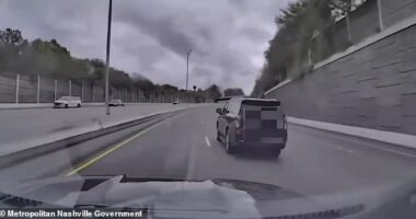 The cop attempted to pull the vehicle over after recording it moving 30mph over the speed limit