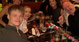 The EastEnders¿ Branning family ditched the soap drama for a festive night out as they shared fun-filled snaps to Instagram on Sunday