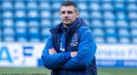 Caretaker Kilmarnock manager Kris Doolan prepares his players for the game against Falkirk