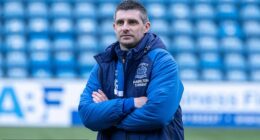 Caretaker Kilmarnock manager Kris Doolan prepares his players for the game against Falkirk