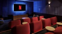 Netflix theater in the Tokyo office.