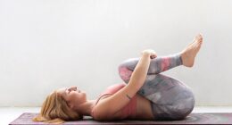 Pavanamuktasana (also known as the wind-relieving pose) soothes abdominal discomfort