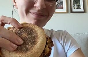 Alex prepped two weeks' worth of sausage and egg muffins, which she insisted tastes better than McDonald's version