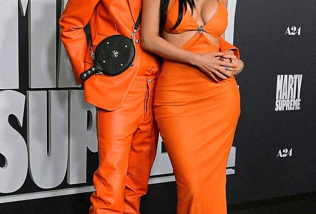 Actor Timothee Chalamet, and Kylie Jenner attend the premiere of "Marty Supreme" in Los Angeles, California