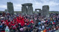Thousands of people have gathered at Stonehenge to mark the winter solstice - as huge crowds formed to watch the sunrise on the shortest day of the year