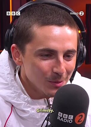 Timothée Chalamet's love affair with all things British took a surprising turn on Thursday after the actor revealed an unlikely fondness for Grimsby