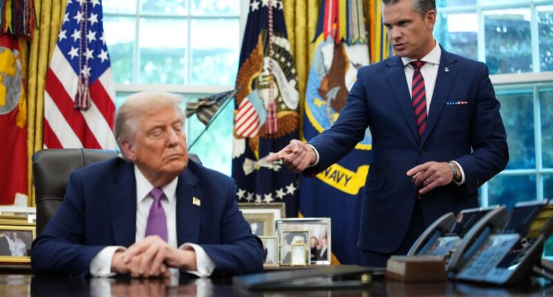 Trump defends Hegseth as secretary faces questions over Venezuela boat strike ‘war crime’: Live